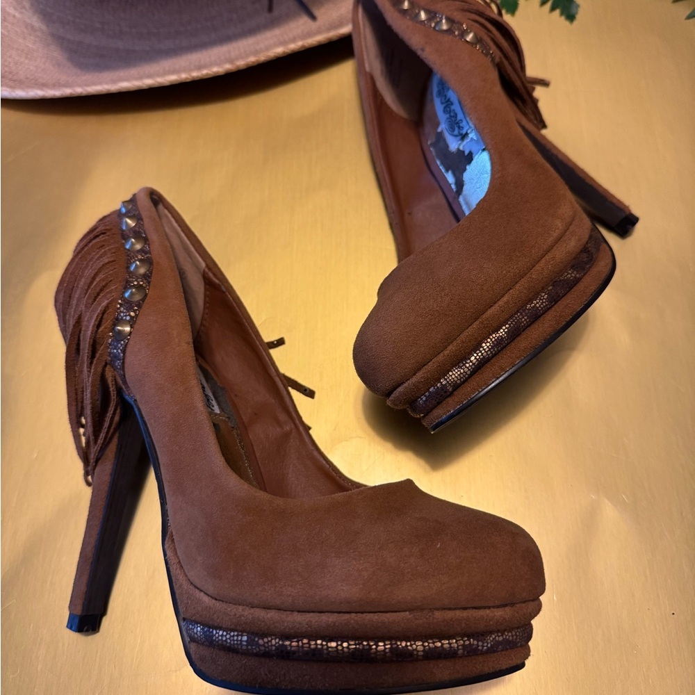 Brown Suede High Heels